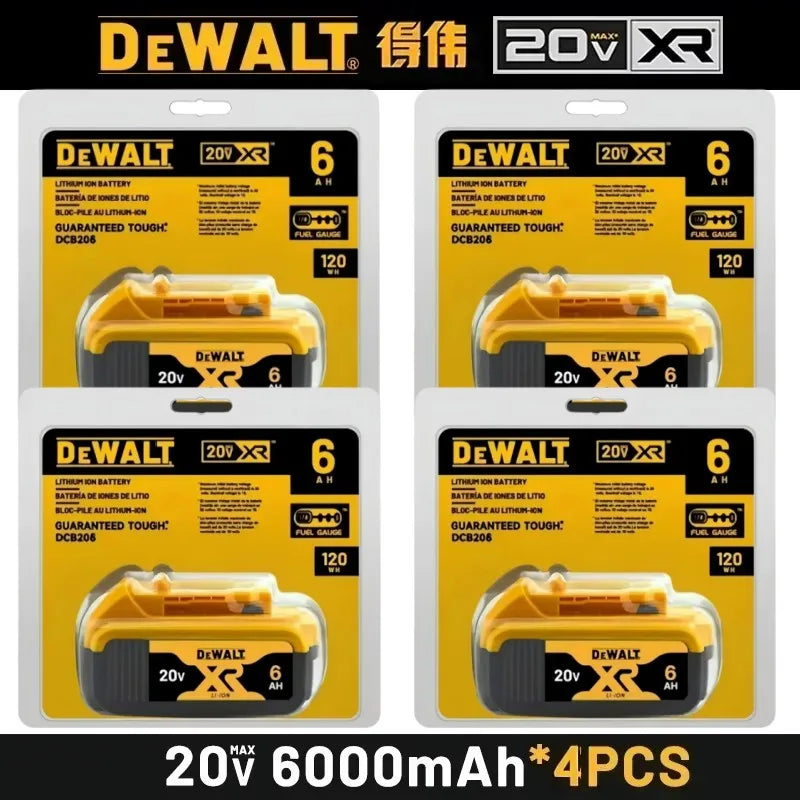 100% Original 20V 6.0Ah MAX Battery Power Tool Replacement for DeWalt DCB184 DCB181 DCB182 DCB200 20V  6A 18Volt 20v Battery.