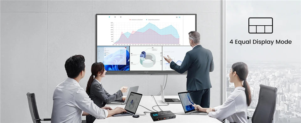 4K HDMI Quad Screen Multiviewer 4x1 1080P 4 in 1 out HDMI Multi Viewer Seamless Switcher 9 Display Modes for Camera Laptop PC TV