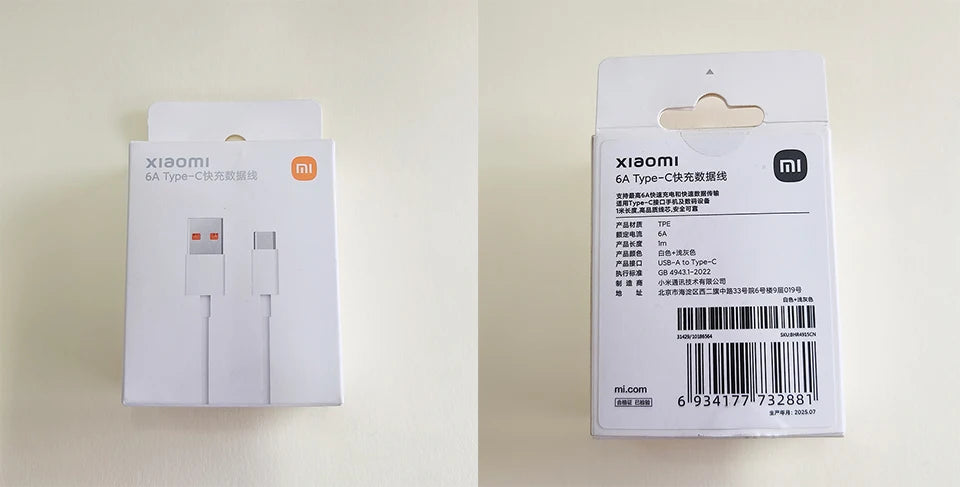 Xiaomi Original Usb Type C Cable 120W 100W 90W 67W Turbo Fast Charger Mi 17 15 14 13 12 T Pro 11 Ultra Poco X6 X7 Redmi Note 10