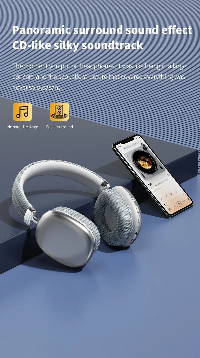 2025 NEW Air Max Bluetooth Earphone Over ear Wireless Headset stereo surround gaming Headphone For Apple Iphone Xiaomi Phone