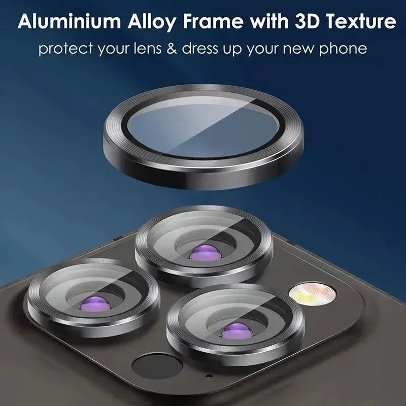 3PCS Camera Lens Protector For iPhone 16 15 14 Pro Max Plus Metal Protector Glass For iPhone 15 14 PM 13 Promax Mini Camera Lens