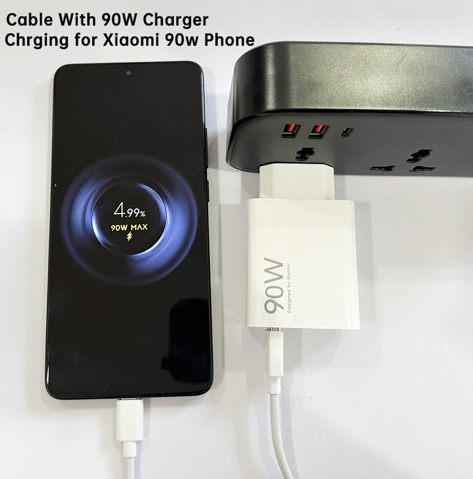 Xiaomi Original Usb Type C Cable 120W 100W 90W 67W Turbo Fast Charger Mi 17 15 14 13 12 T Pro 11 Ultra Poco X6 X7 Redmi Note 10