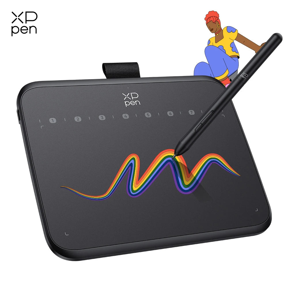 XPPen Deco 640 Graphics Tablet 16K Pressure Levels 16x9cm Drawing Area with 8 Keys 60 Tilt for OSU Game Android Windows Mac