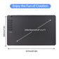 VINSA T1161 Graphics Drawing Tablet Ultra-thin Art Creation Sketch with Battery-free Stylus 8 Pen Nibs 8192 Levels Pressure